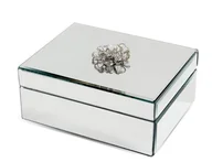 Biżuteria - akcesoria - Szkatułka szklana lustrzana glamour 8x19x 121158 - miniaturka - grafika 1