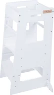 Krzesełka i taborety dla dzieci - KiddyMoon Mebel kitchen helper ST-003 biały 91,5x39,3x49,4 - miniaturka - grafika 1