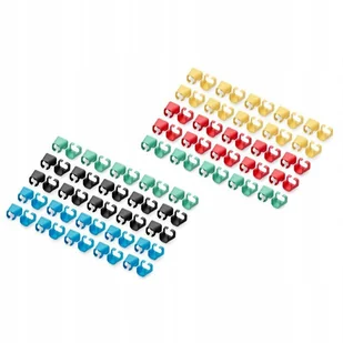 Klips na wtyk RJ45 DIGITUS mix kolorów (po 20 szt. zielony, czerwony, - Pozostałe akcesoria sieciowe - miniaturka - grafika 1