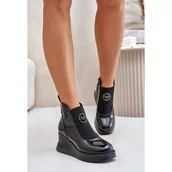 Botki damskie - Botki Vinceza 66703 Black czarne - miniaturka - grafika 1