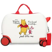 Walizki - Joumma Disney Winnie & Prosiaczek Walizka dziecięca biała 45 x 31 x 20 cm twarda ABS 24,6 l 2 kg 4 koła bagaż podręczny, biała, walizka dziecięca - miniaturka - grafika 1