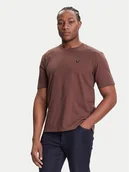 Koszulki męskie - Wrangler T-Shirt Sign Off 112371484 Brązowy Regular Fit - miniaturka - grafika 1