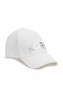 Czapki dla dzieci - Michael Kors czapka bawełniana dziecięca kolor biały z aplikacją - miniaturka - grafika 1