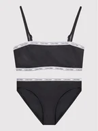 Stroje kąpielowe - Calvin Klein Swimwear Strój kąpielowy KY0KY00016 Czarny - miniaturka - grafika 1