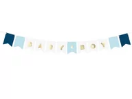 Baby shower i roczek - Niebieski baner Baby Boy - 160 cm - 1 szt. - miniaturka - grafika 1