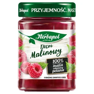 Herbapol Dżem malinowy o obniżonej zawartości cukru 280 g - Dżem - miniaturka - grafika 1