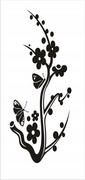 Naklejki na ścianę - Naklejka na ścianę motyle kwiaty dekor Ornament 30, 100x40 cm - miniaturka - grafika 1
