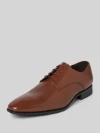 Półbuty męskie - Buty derby skórzane z fakturowaną podeszwą model 'UOMO HIGH LIFE' - miniaturka - grafika 1