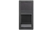Klawisze i ramki - Kontakt Simon CONNECT Płytka K45 2 1x RJ z osłoną 22 5x45mm uniwersalna szary grafit Simon Connect KA76/14 - miniaturka - grafika 1