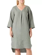 Sukienki - Cartoon Damska sukienka letnia, jednokolorowa, Mulled Basil, S - miniaturka - grafika 1