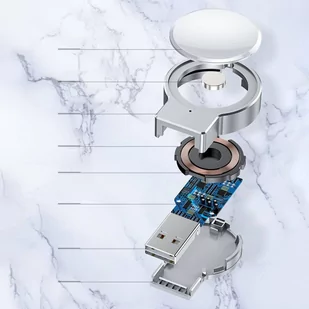 Baseus Dotter mini bezprzewodowa ładowarka indukcyjna Qi 2.5W do Apple Watch biały (WXYDIW02-02) - Ładowarki do telefonów - miniaturka - grafika 12