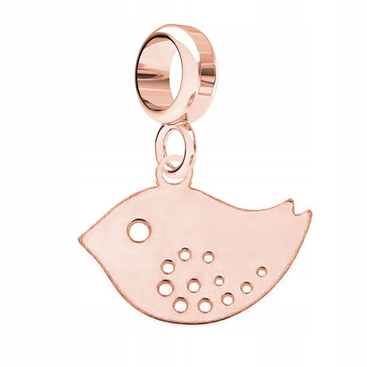 Charms Pozłacany Ażurowy Ptak Ptaszek Wrona Wróbel Jaskółka SREBRO 925