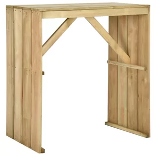 shumee Stół barowy 100x60x110 cm impregnowana sosna - Stoły - miniaturka - grafika 1