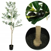 Sztuczne kwiaty - DRZEWKO OLIWNE SZTUCZNE 180cm drzewo duże oliwka roślina do salonu jak żywa - miniaturka - grafika 1