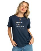 Koszulki i topy damskie - Roxy bawełniana koszulka damska, Mood Indygo, L - miniaturka - grafika 1