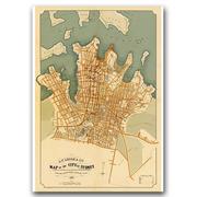 Plakaty - Plakat retro Stara mapa Sydney Australia A3 - miniaturka - grafika 1