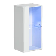 Witryny - Szafka/witryna wisząca mała Switch sw 4 biały połysk + LED 27 WW SW WW 4 - miniaturka - grafika 1