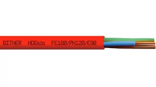 Przewód HDGs 5x1,5 żo FE180/PH120 E90 300/500V ognioodporny, bezhalogenowy, elektroenergetyczny, czerwony, BITNER - Przewody elektryczne - miniaturka - grafika 1
