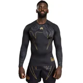 Kimona, stroje i obuwie - Venum Serpenti Rashguard Long Sleeves Długi Rękaw Black/Silver/Gold - miniaturka - grafika 1