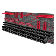 Pozostałe wyposażenie warsztatu - Tablica warsztatowa Lokke 162 elementy 232 x 78 cm, czerwona - miniaturka - grafika 1