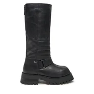 Kozaki damskie - Kozaki Bronx Qui-Nn 14353-F Czarny - miniaturka - grafika 1