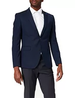 Kurtki męskie - s.Oliver BLACK LABEL Męska kurtka garniturowa 02.899.54.4492, Niebieski Dark Blue 5978, 48 - miniaturka - grafika 1