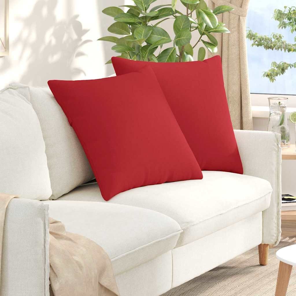 vidaXL vidaXL Poduszki na sofę 2 pcs Czerwony 80 x 80 cm tkanina