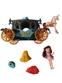 Lalki dla dziewczynek - Księżniczka z karocą i konikiem, uroczy zestaw, do zabawy w domu i podróży - miniaturka - grafika 1