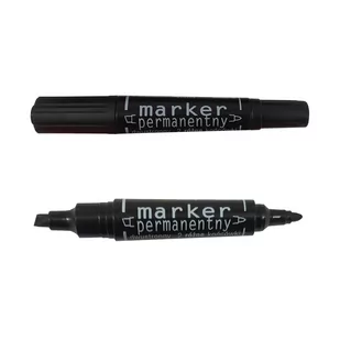 Marker Permanentny 89005 Dwustronny Czarny - Markery permanentne - miniaturka - grafika 1