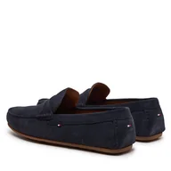 Półbuty męskie - Mokasyny Tommy Hilfiger Casual Hilfiger Suede Driver FM0FM04998 Blue DW5 - miniaturka - grafika 1