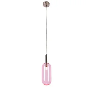 Srebrna lampa wisząca ze szklanym kloszem LED - V013 G0-F83 - Lampy sufitowe - miniaturka - grafika 3