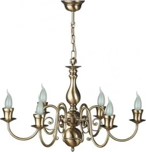 Lampa wisząca Solar Żyrandol z mosiądzu ŚWIECA 6 płomienny - Lampy sufitowe - miniaturka - grafika 1