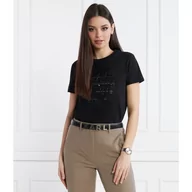 Koszulki i topy damskie - Karl Lagerfeld T-shirt boucle profile | Regular Fit - miniaturka - grafika 1