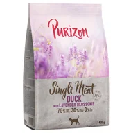 Sucha karma dla kotów - 15% taniej! Purizon, karma sucha dla kota, 3 x 400 g - Single Meat, kaczka z kwiatami lawendy - miniaturka - grafika 1