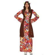 Stroje karnawałowe - STRÓJ SUKIENKA HIPISKA KOLOROWA M(38-40) - miniaturka - grafika 1