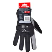 Rękawice robocze - Rękawice ochronne ze skóry syntetycznej LAHTI PRO szare 9 - miniaturka - grafika 1