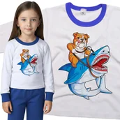 Piżamy dla dziewczynek - Piżama dziecięca Pies Buldog Angielski Na Rekinie 110/116 - VoloDonum - miniaturka - grafika 1