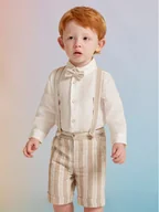 Spodenki damskie - Abel & Lula Komplet koszula i szorty materiałowe 5228 Kolorowy Regular Fit - miniaturka - grafika 1