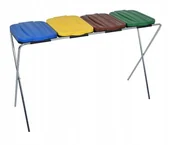 Worki na śmieci - STOJAK KOSZ STELAŻ NA 4 WORKI DO SEGREGACJI ŚMIECI - miniaturka - grafika 1