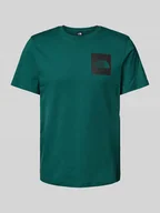 Koszulki męskie - T-shirt z prążkowanym okrągłym dekoltem - miniaturka - grafika 1