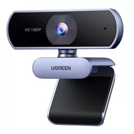 Kamery internetowe - UGREEN 15728 Kamera internetowa z mikrofonem srebrna - miniaturka - grafika 1