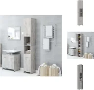 Szafki łazienkowe - vidaXL Szafka łazienkowa betonowa szara 30x30x183,5 cm materiał drewnopochodny - Zestawy mebli łazienkowych - miniaturka - grafika 1