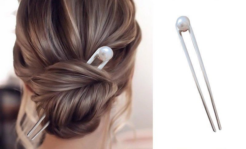 francuska WSUWKA perłowa do włosów STROIK na wesele OZDOBA na włosy perła