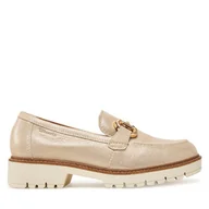 Półbuty damskie - Loafersy Tamaris 1-24723-43 Złoty - miniaturka - grafika 1