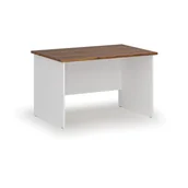 Biurka - Biurko proste PRIMO WHITE, 1200 x 800 mm, biały/orzech - miniaturka - grafika 1