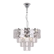 Lampy sufitowe - Kaja Toscana Gold lampa wisząca 6x40W srebrny/kryształ K-8172 - miniaturka - grafika 1