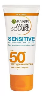 Garnier Ambre Solaire Sensitive Advanced SPF50+ 50ml - Kremy do twarzy z filtrem - miniaturka - grafika 1