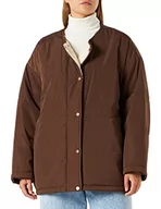 Kurtki damskie - Wrangler Damska kurtka dwustronna Sherpa, Carafe Brown, XL - miniaturka - grafika 1