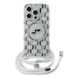 Karl Lagerfeld IML Crossbody Monogram Karl & Choupette Head MagSafe - Etui iPhone 15 Pro (przezroczysty) - Etui i futerały do telefonów - miniaturka - grafika 1
