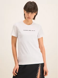 Koszulki i topy damskie - Diesel T-Shirt T-Sily-Copy T 00SBGH 0HERA Biały Regular Fit - grafika 1